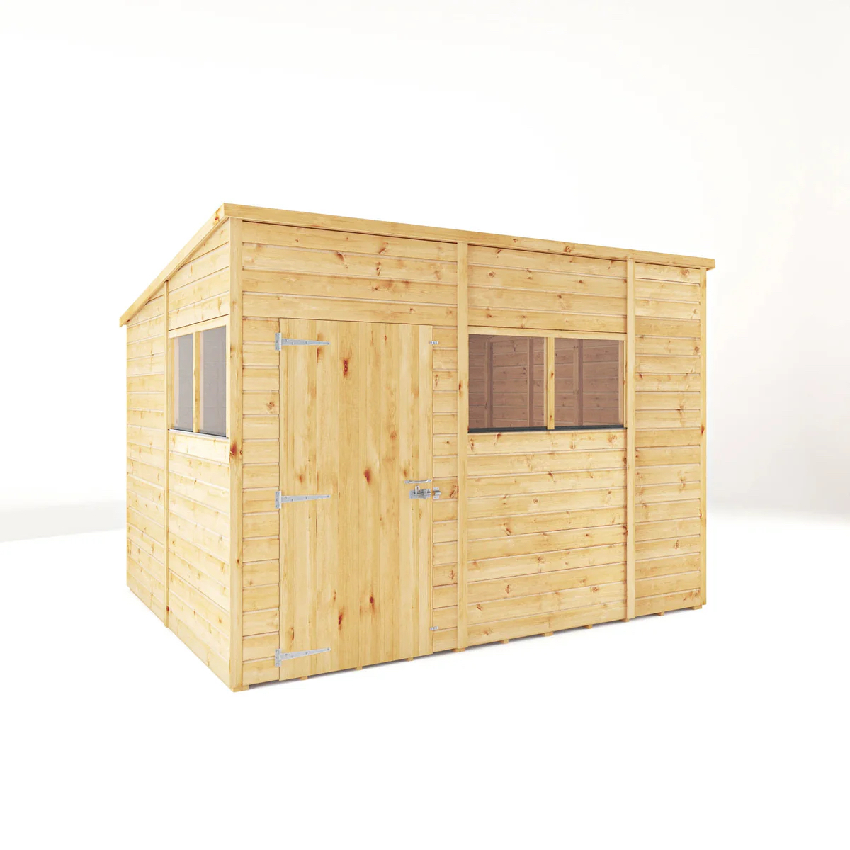 Apuldram premium shiplap Pent Shed, showing its complete timber construction